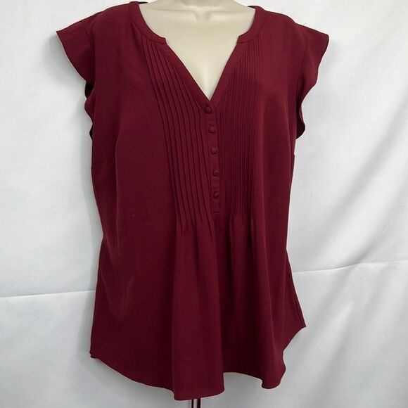 Modcloth Burgundy Women's Top - Picture 1 of 10